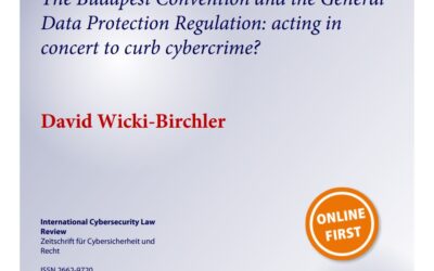 International Cyber Security Law Review – Springer 9/2020